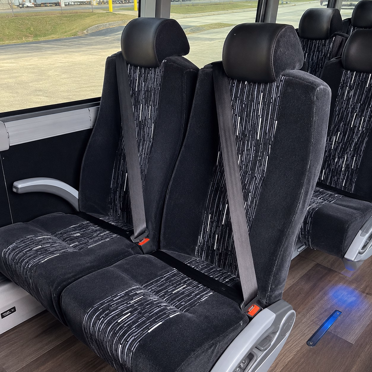 56 passenger charter bus interior