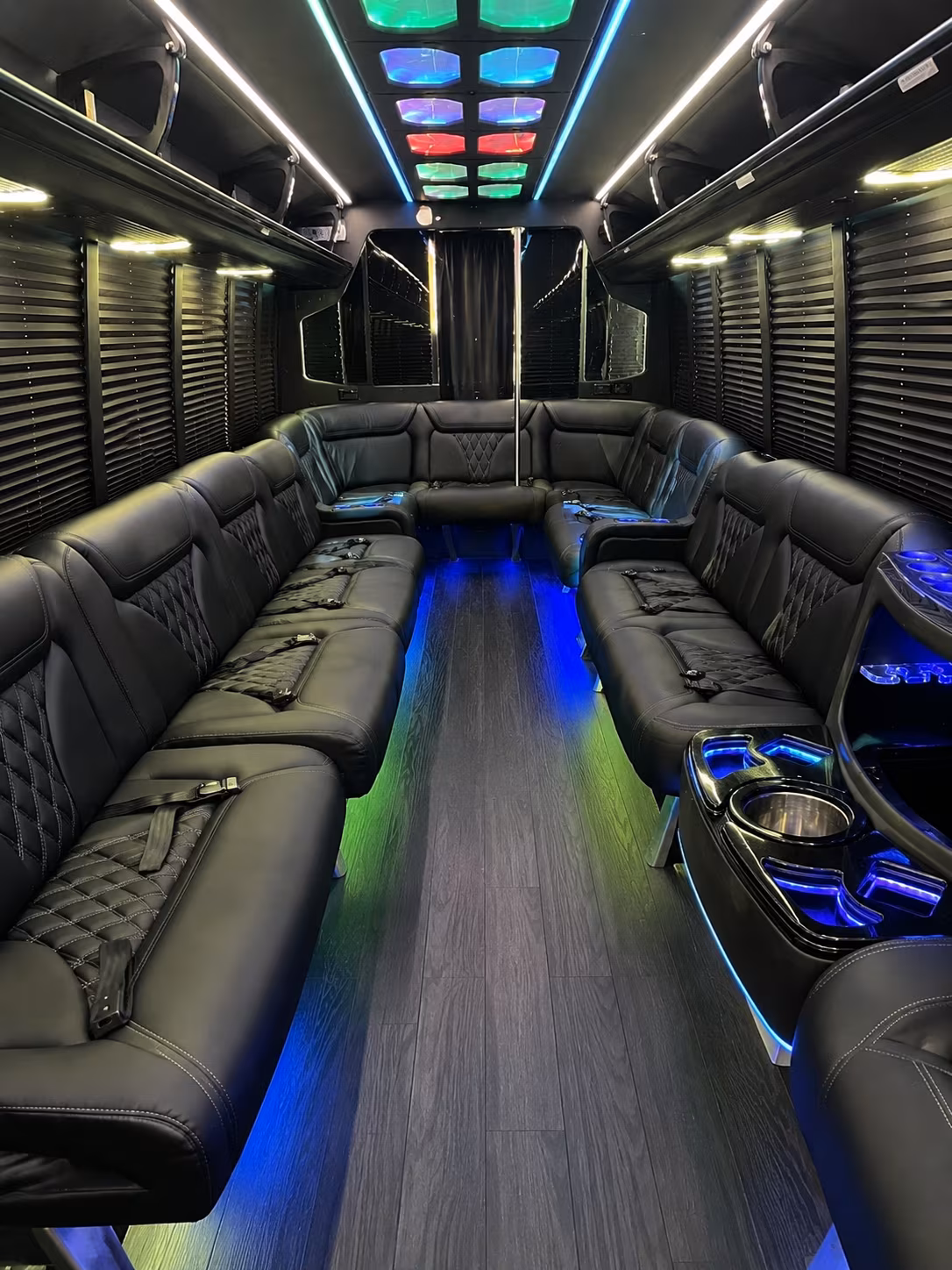 san marcos 20 passenger party bus interior