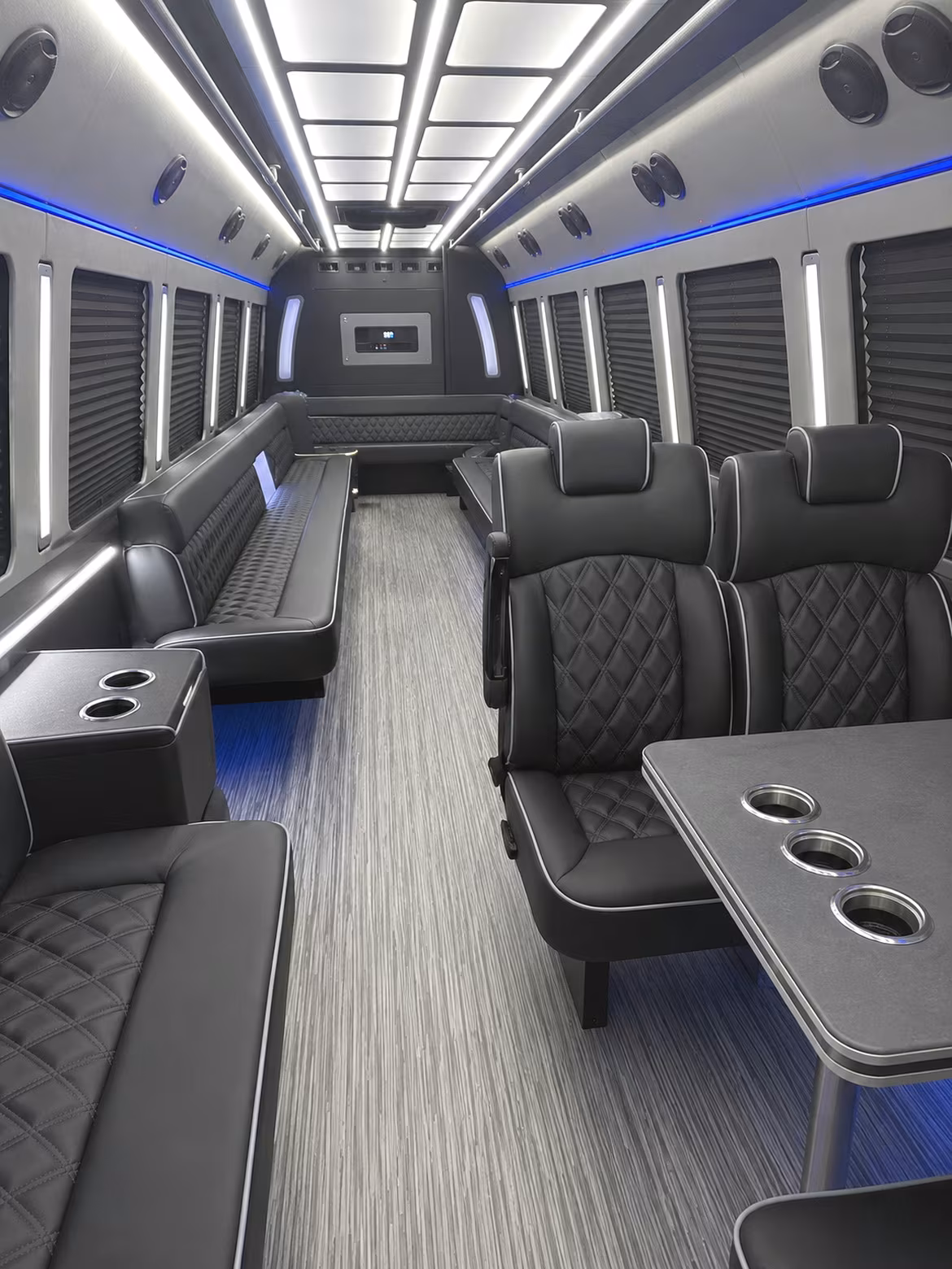 san marcos 25 passenger party bus inside