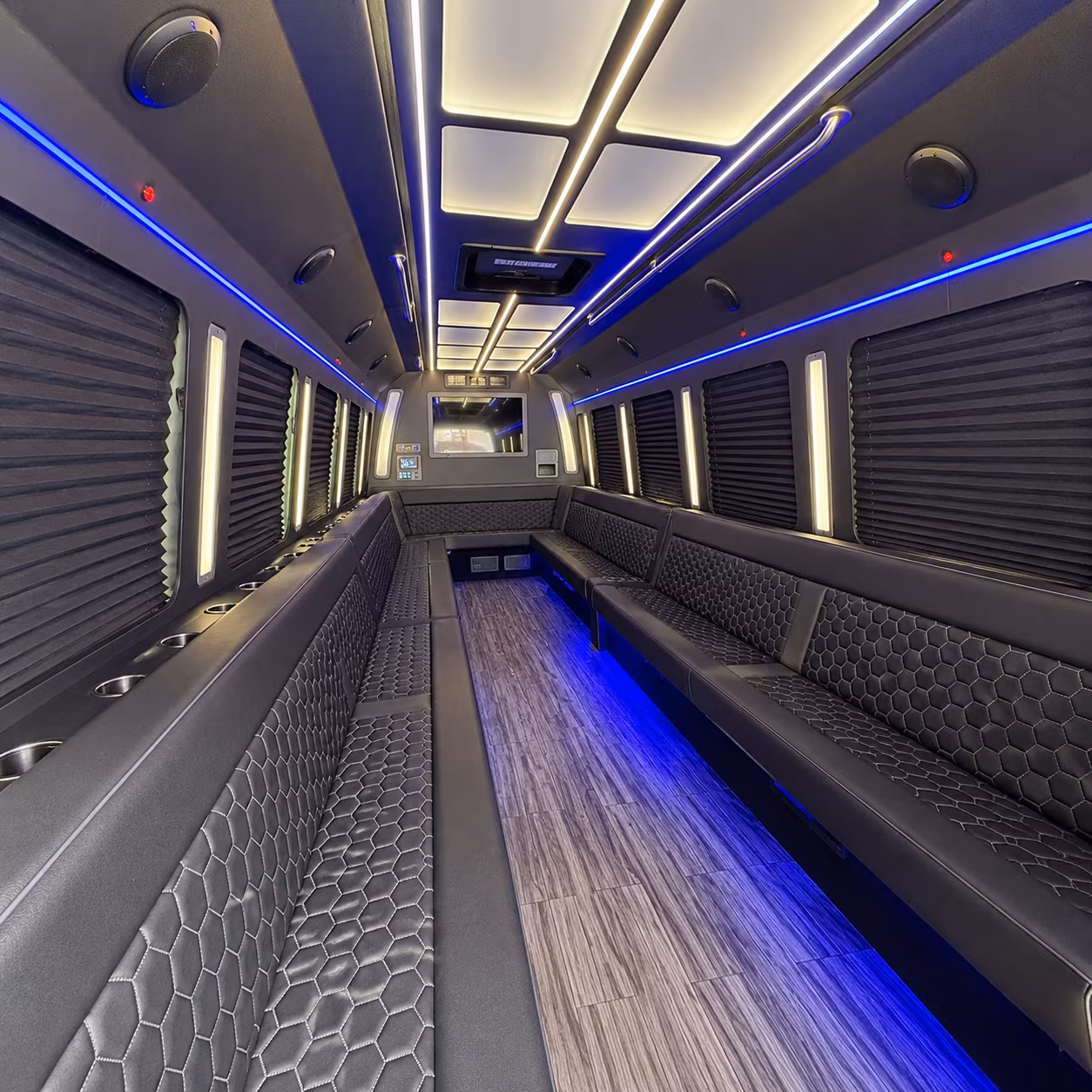 san marcos 30 passenger party bus interior
