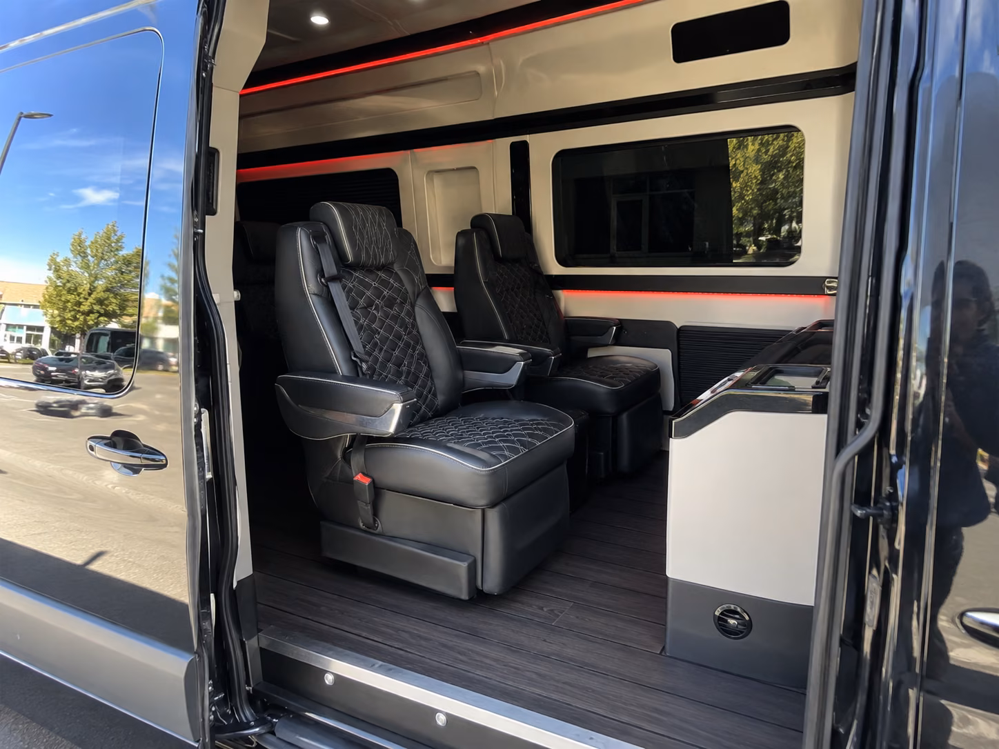 san marcos corporate event transportation onboard seating