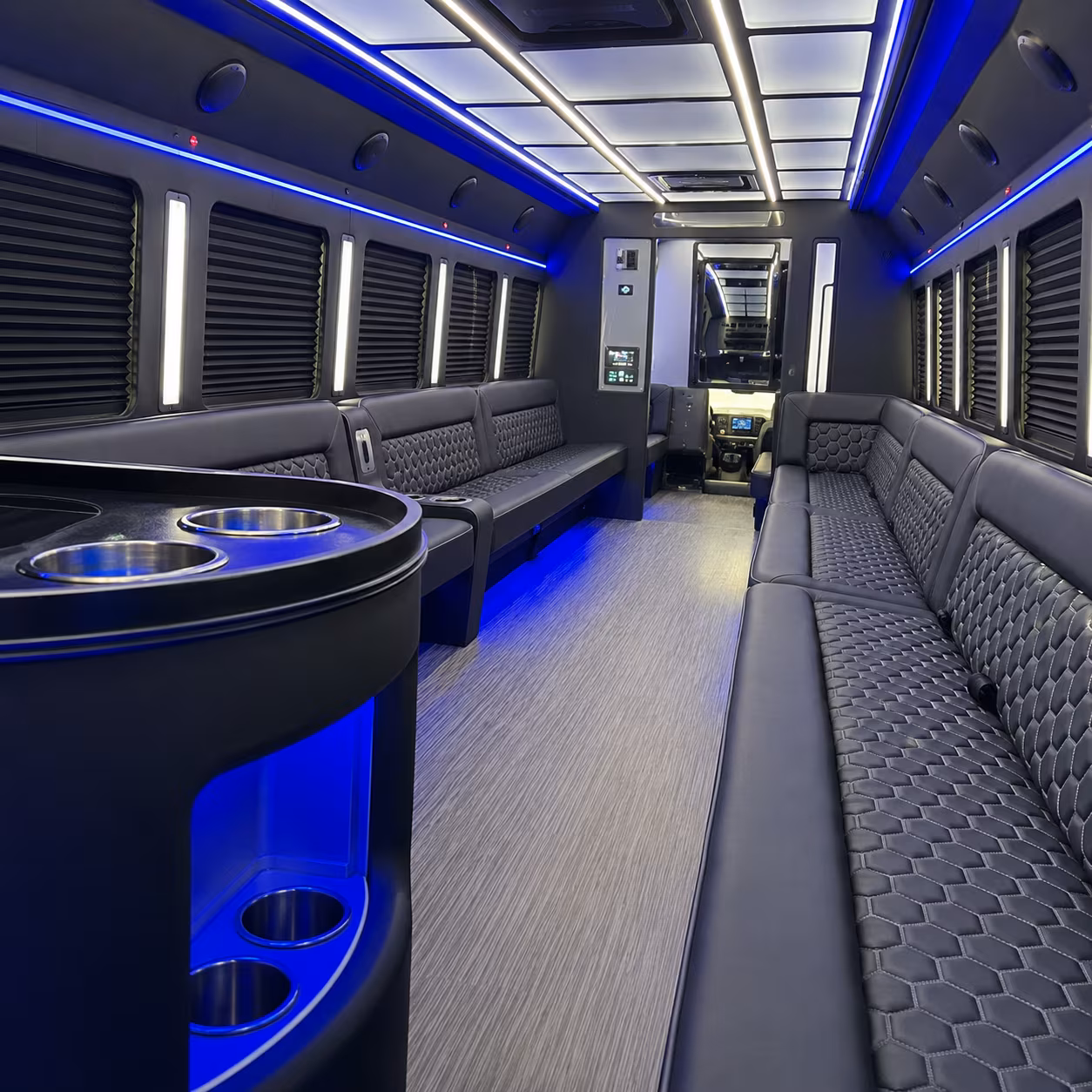 san marcos party bus rental interior